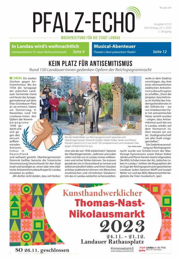 Pfalz-Echo Titelblatt 47/2023