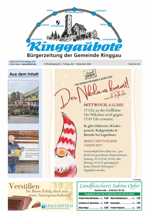 Ringgaubote Titelblatt 48/2023