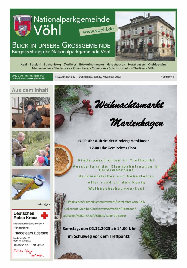 Blick in unsere Grossgemeinde Titelblatt 48/2023