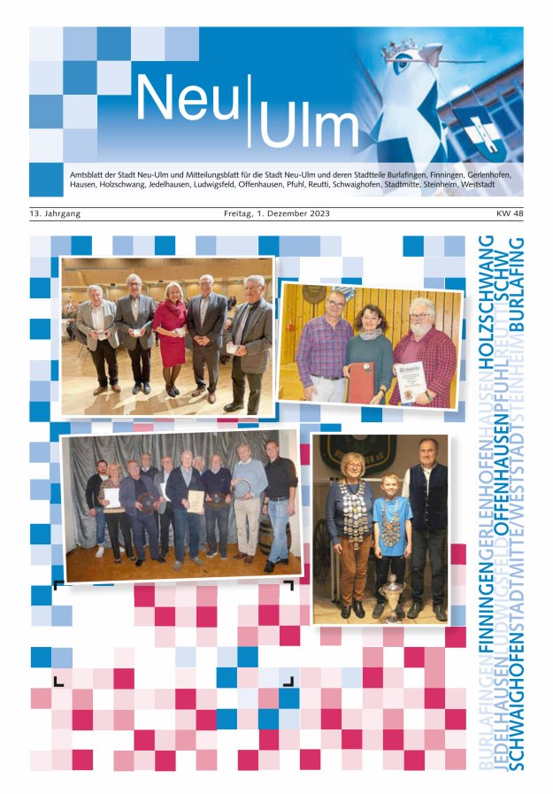 Amtsblatt der Stadt Neu-Ulm und Mitteilungsblatt für die Stadt Neu-Ulm Titelblatt 48/2023