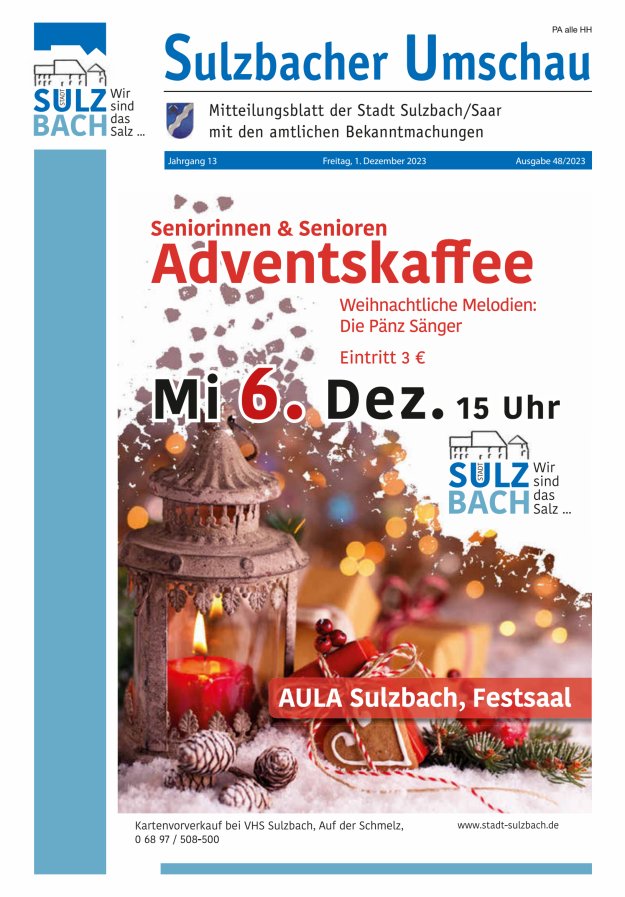 Sulzbacher Umschau Titelblatt 48/2023