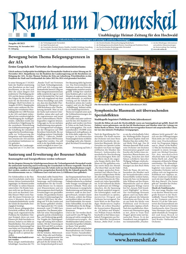 Rund um Hermeskeil Titelblatt 48/2023