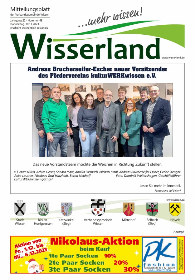 Mitteilungsblatt Wissen - Wisserland...mehr wissen! Titelblatt 48/2023