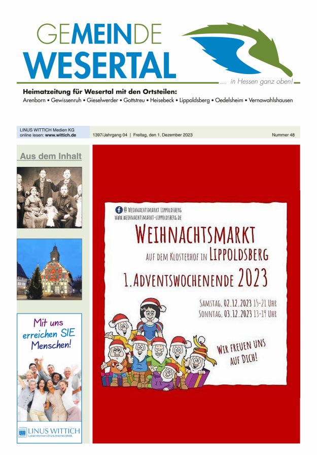 Wesertal Titelblatt 48/2023