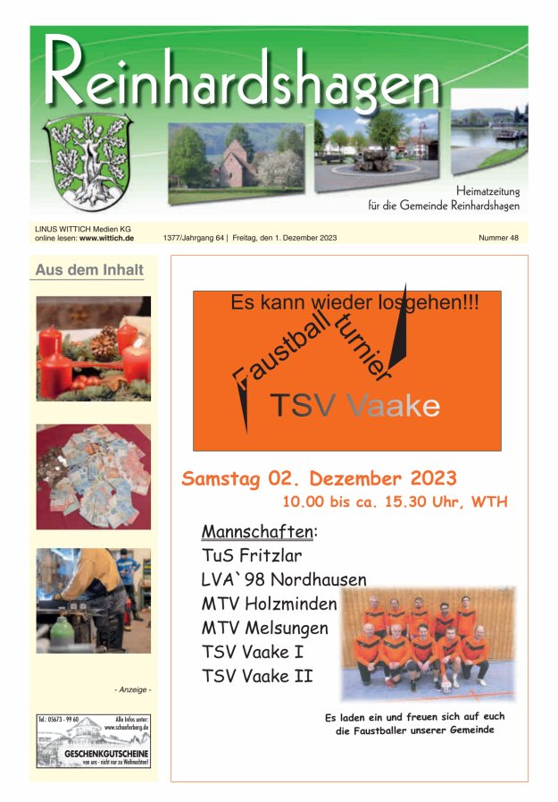 Unser Blättchen Titelblatt 48/2023
