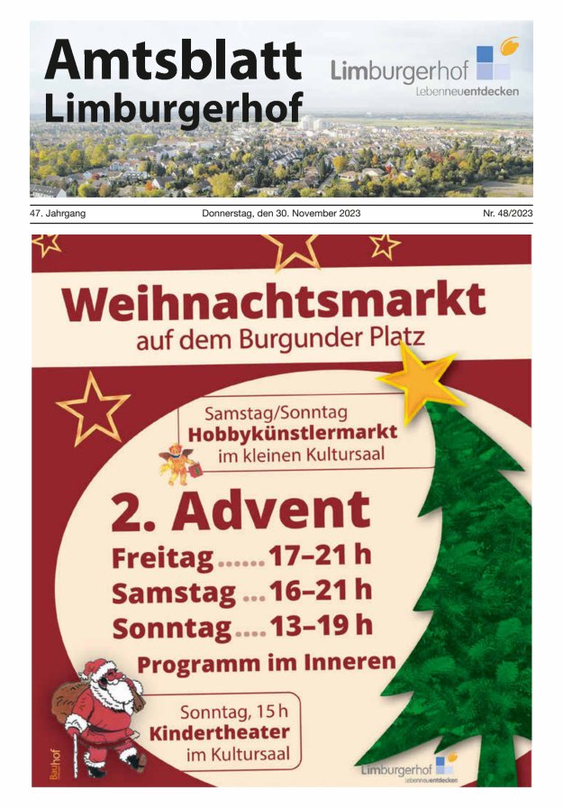 Amtsblatt Limburgerhof Titelblatt 48/2023