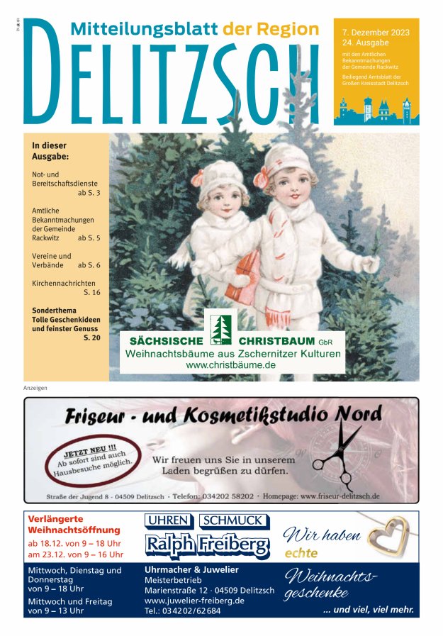 Mitteilungsblatt der Region Delitzsch Titelblatt 24/2023