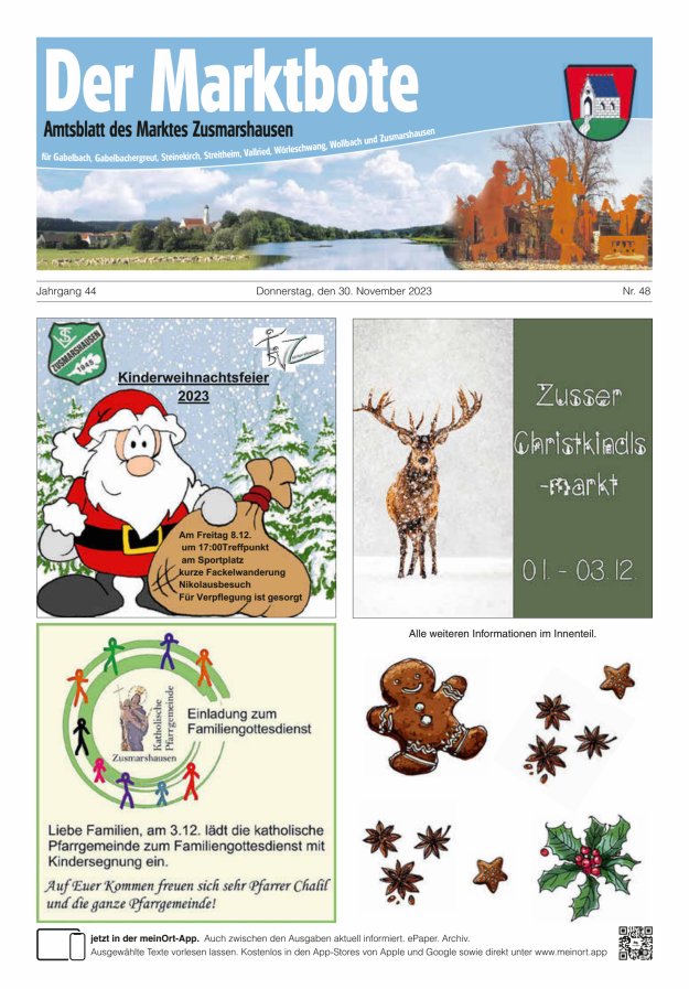 Zusmarshausen - Der Marktbote Titelblatt 48/2023