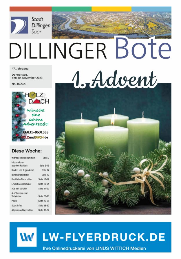 Dillinger Bote Titelblatt 48/2023