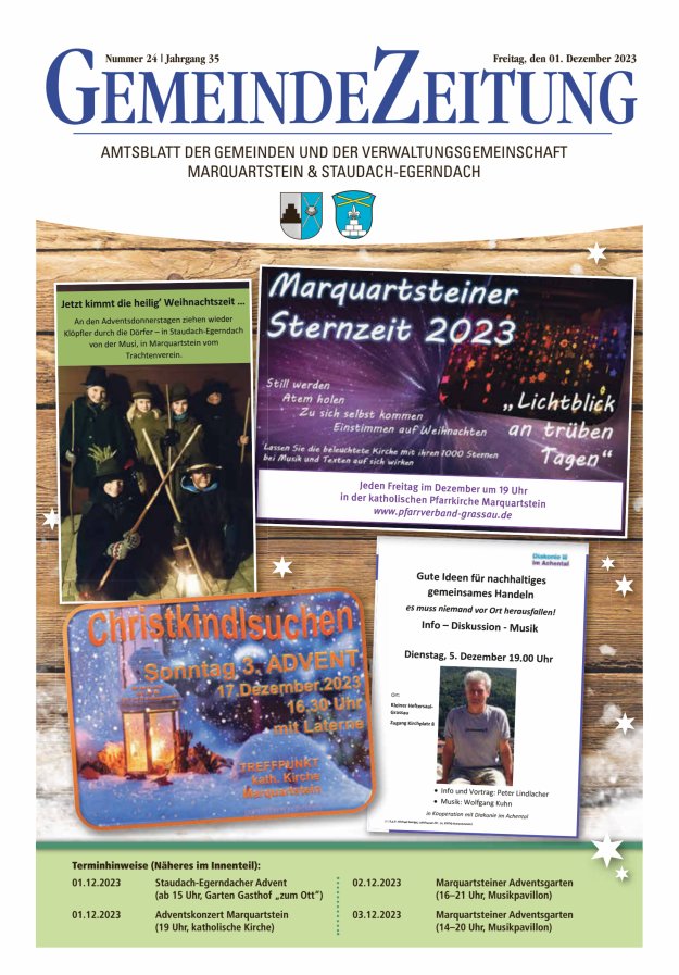 Marquartsteiner und Staudach-Egerndacher Nachrichten Titelblatt 24/2023