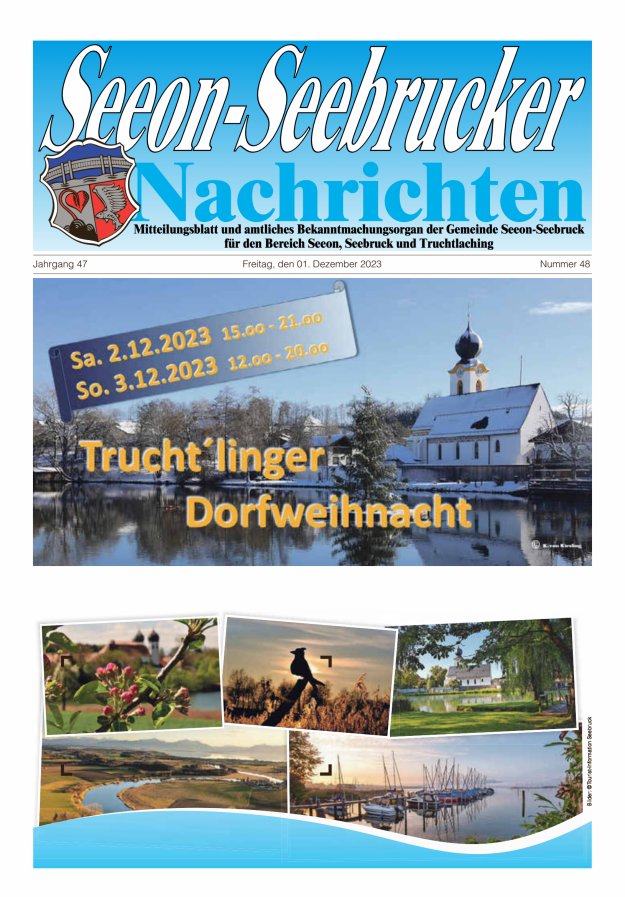 Seeon-Seebrucker Nachrichten Titelblatt 48/2023
