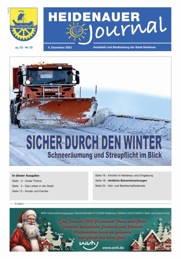 Heidenauer Journal - Amtsblatt und Stadtzeitung der Stadt Heidenau Titelblatt 23/2023