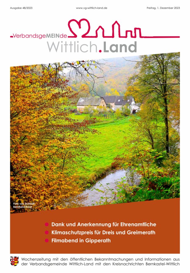 Mein Wittlich.Land Titelblatt 48/2023