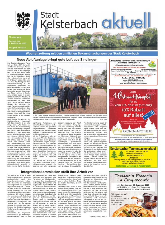 Kelsterbach aktuell Titelblatt 48/2023