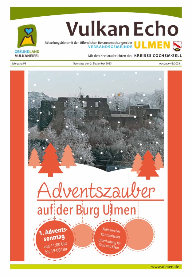 Vulkan Echo VG Ulmen Titelblatt 48/2023