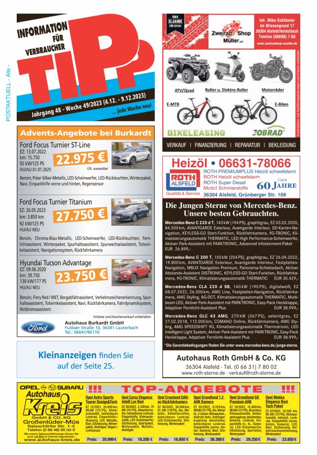Tipp Vogelsberg Titelblatt 49/2023