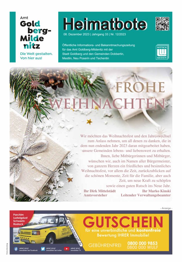 Heimatbote Titelblatt 12/2023