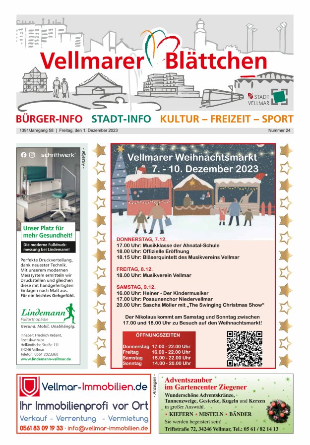 Vellmarer Blättchen Titelblatt 24/2023