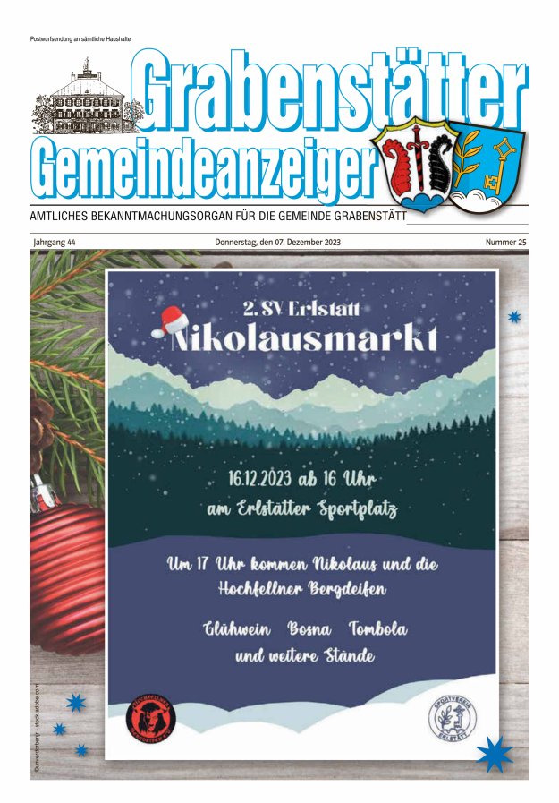 Grabenstätter Gemeindeanzeiger Titelblatt 25/2023