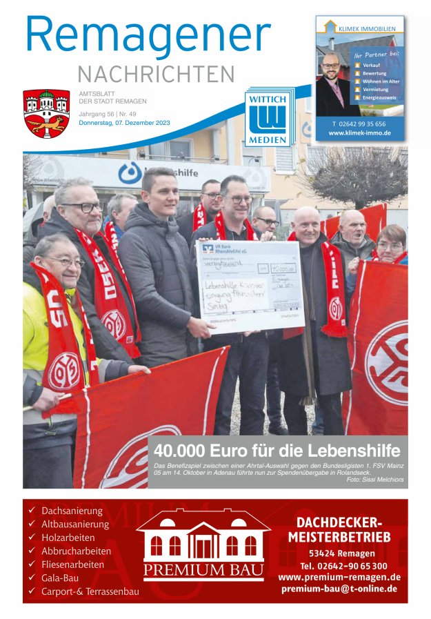 Remagener Nachrichten Titelblatt 49/2023