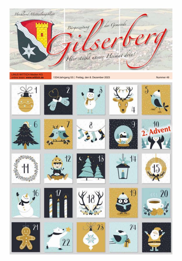 Hochland Mitteilungsblatt Gilserberg Titelblatt 49/2023
