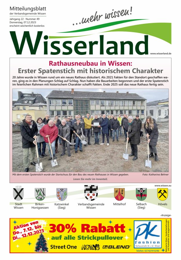 Mitteilungsblatt Wissen - Wisserland...mehr wissen! Titelblatt 49/2023