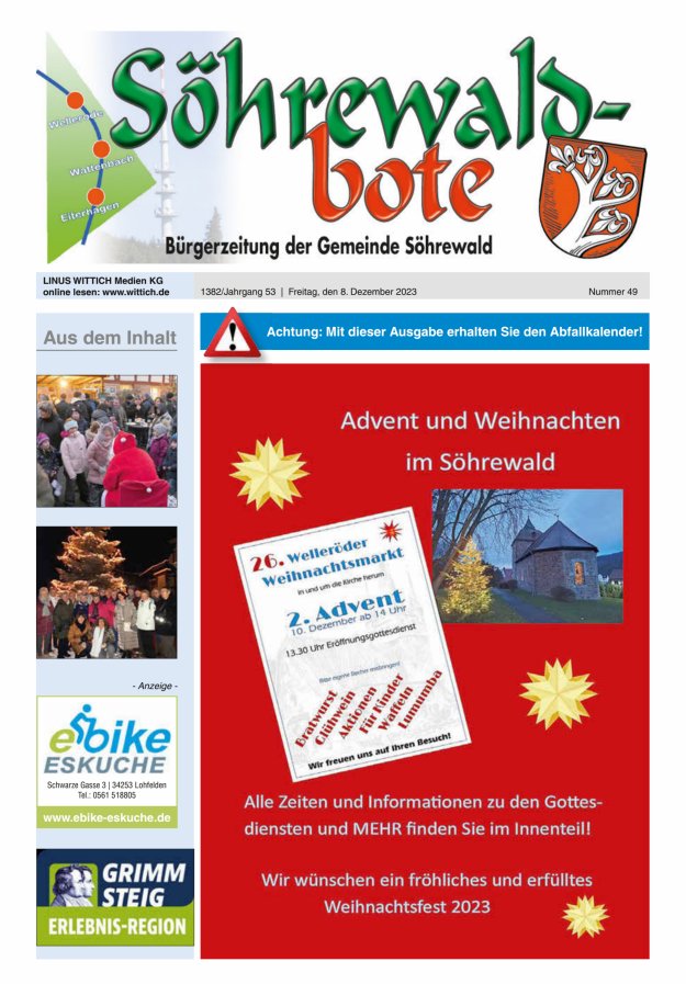Söhrewaldbote Titelblatt 49/2023