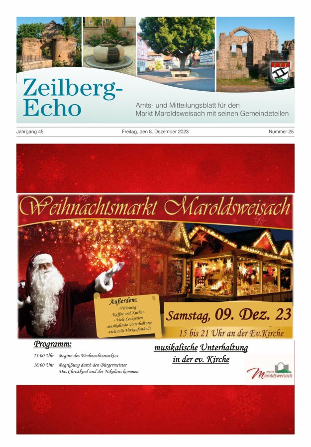 Zeilberg-Echo Titelblatt 25/2023