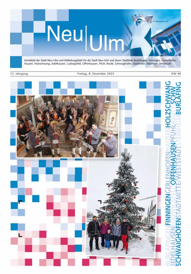 Amtsblatt der Stadt Neu-Ulm und Mitteilungsblatt für die Stadt Neu-Ulm Titelblatt 49/2023