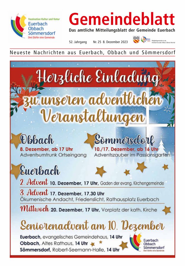 Gemeindeblatt der Gemeinde Euerbach Titelblatt 25/2023