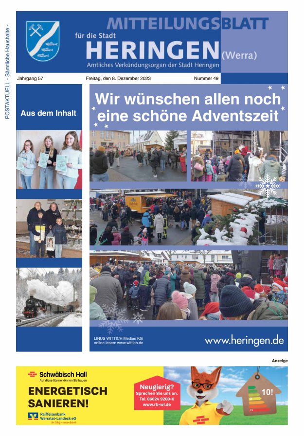 Mitteilungsblatt Heringen Titelblatt 49/2023