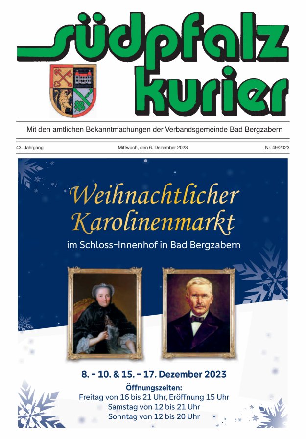 Südpfalz Kurier - VG Bad Bergzabern Titelblatt 49/2023