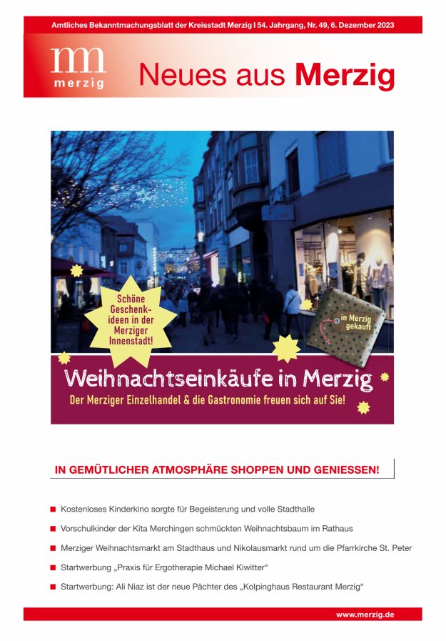 Neues aus Merzig Titelblatt 49/2023