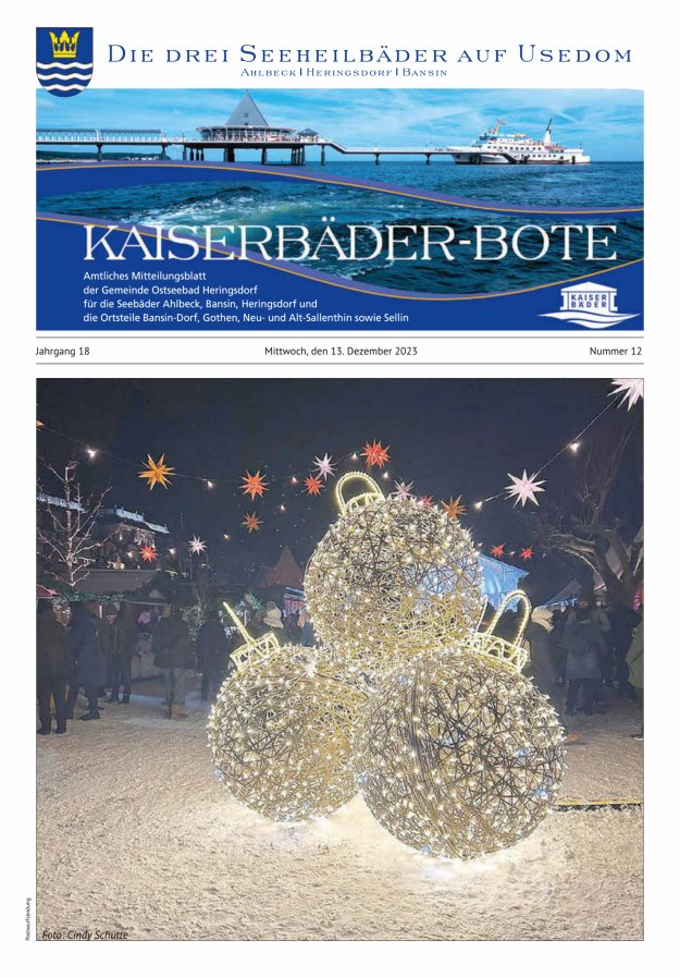 KAISERBÄDER-BOTE Titelblatt 12/2023