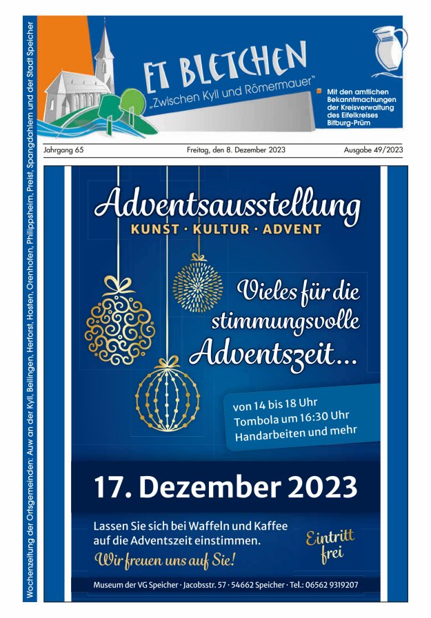 Et Bletchen VG Speicher Titelblatt 49/2023
