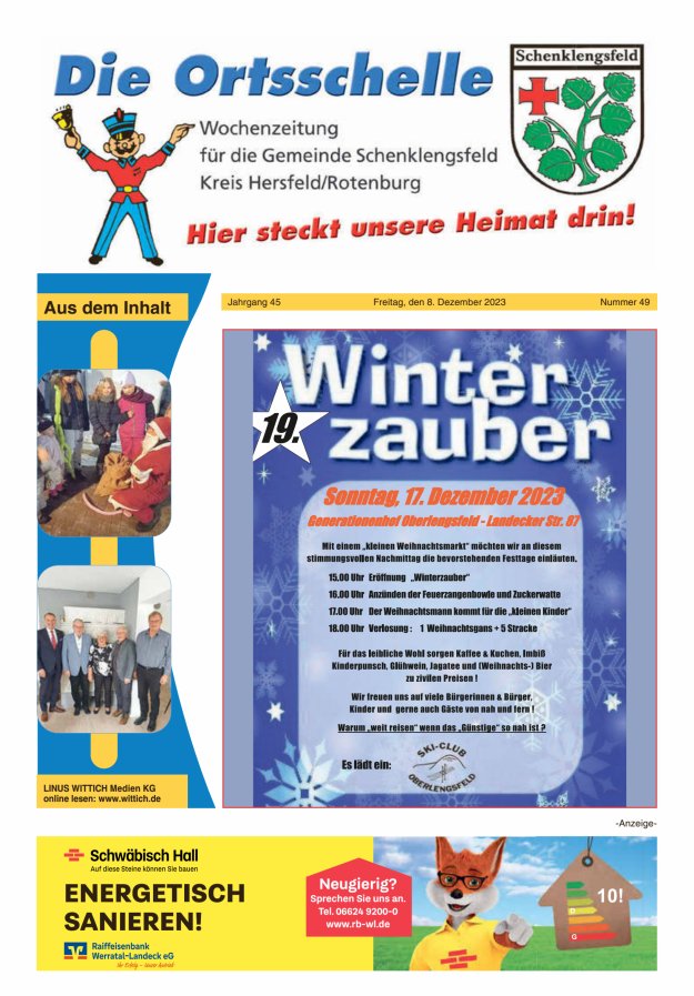 Die Ortsschelle Titelblatt 49/2023