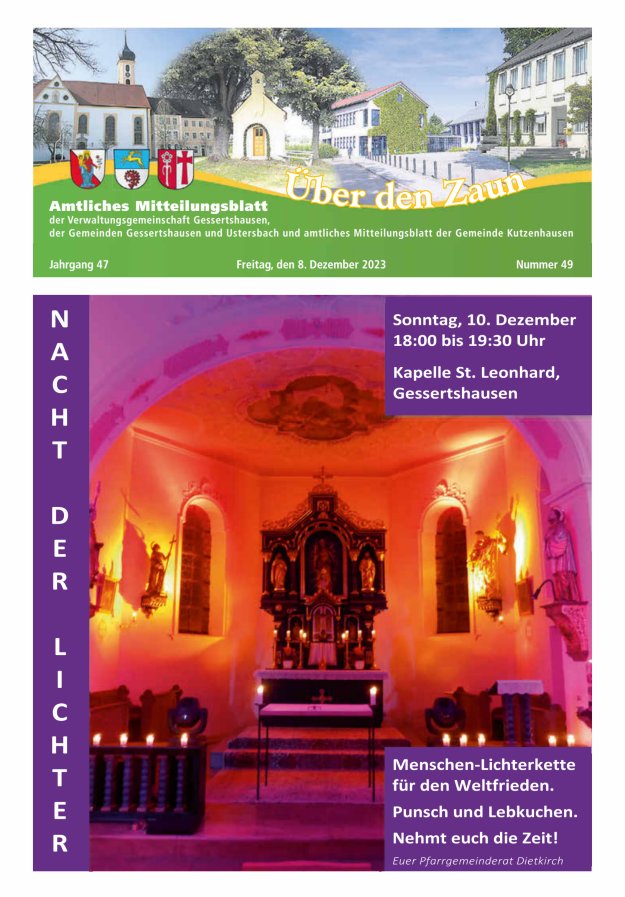 Über den Zaun Titelblatt 49/2023
