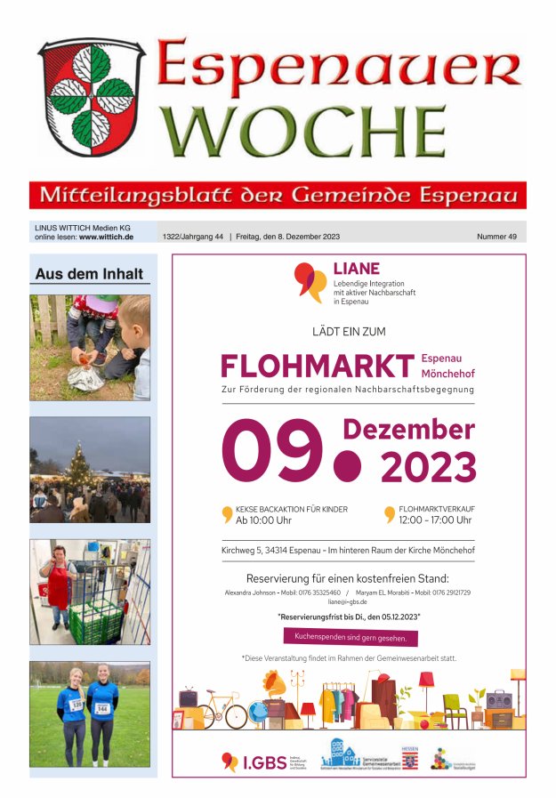Espenauer Woche Titelblatt 49/2023