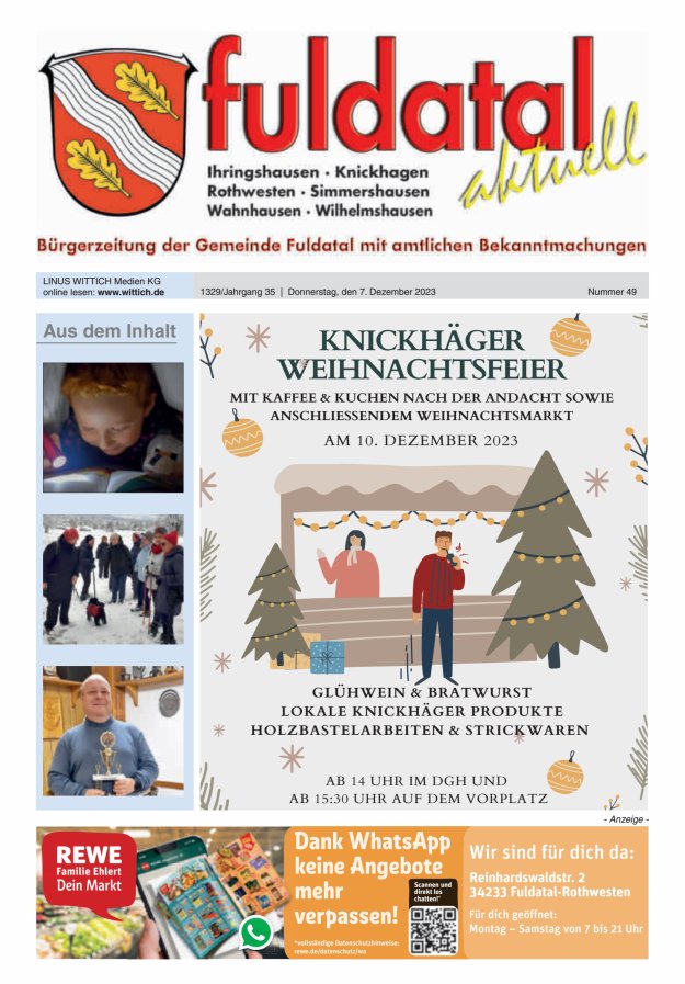Fuldatal aktuell Titelblatt 49/2023