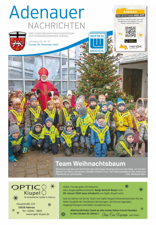 Adenauer Nachrichten Titelblatt 49/2023