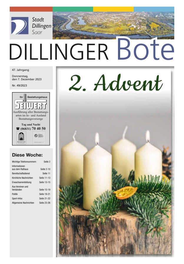 Dillinger Bote Titelblatt 49/2023