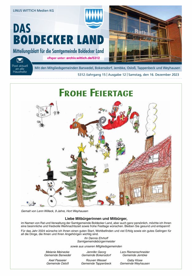 Samtgemeinde Boldecker Land Titelblatt 12/2023