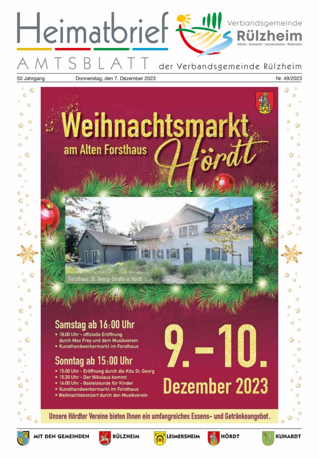 Heimatbrief VG Rülzheim Titelblatt 49/2023