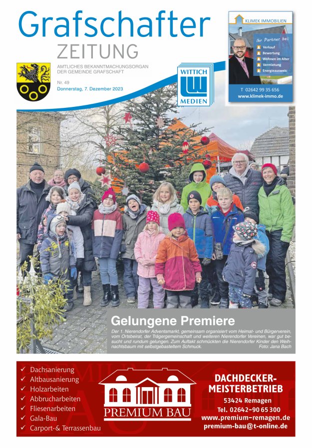 Grafschafter Zeitung Titelblatt 49/2023