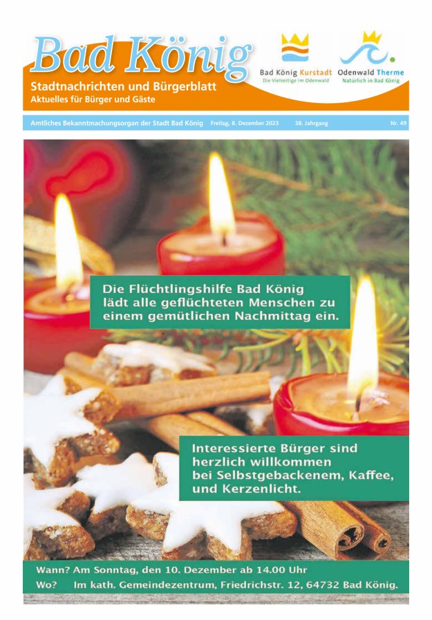 Bad Königer Stadtnachrichten und Badeblatt Titelblatt 49/2023