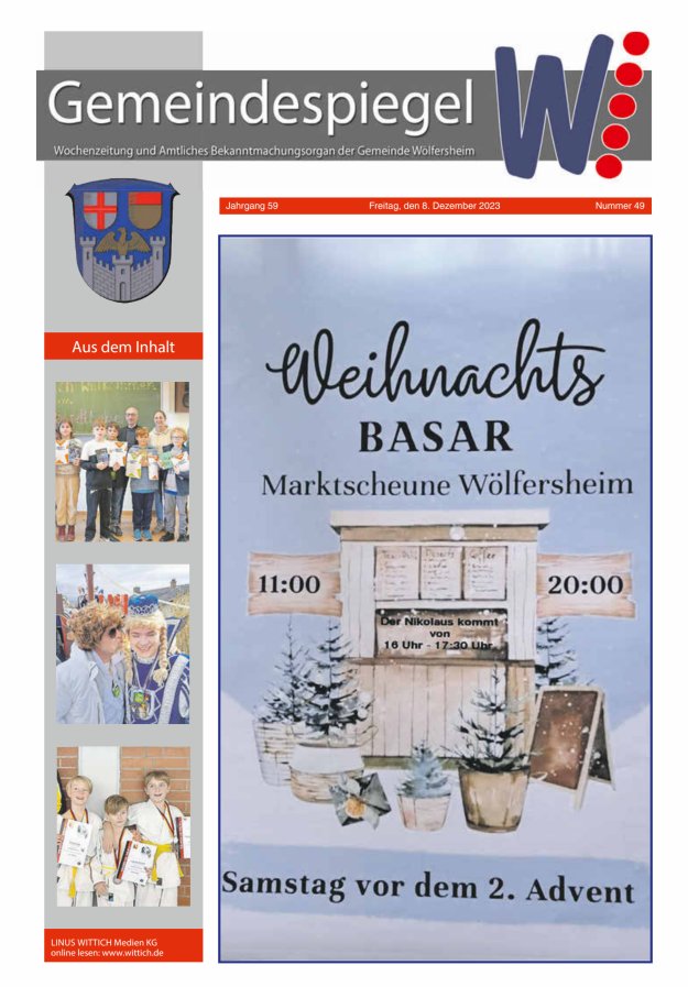 Der Gemeindespiegel Titelblatt 49/2023