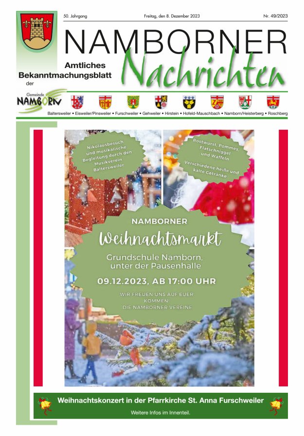 Namborner Nachrichten Titelblatt 49/2023