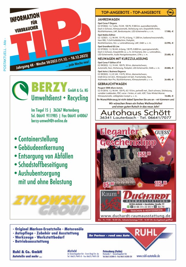 Tipp Vogelsberg Titelblatt 50/2023