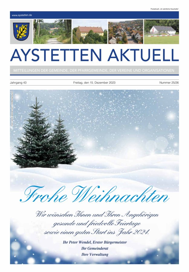 Aystetten Aktuell Wir über uns Titelblatt 25/2023