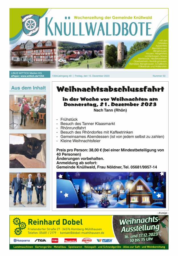 Knüllwaldbote Titelblatt 50/2023